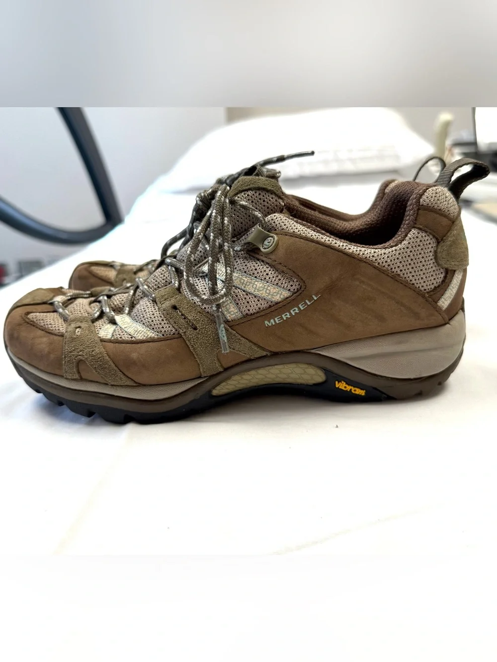 Merrell Siren Sport Q2 Vibram Hiking Trail Shoes Brown Leather Women's 8